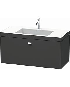 Duravit Brioso c-bonded washbasin with substructure BR4602O1049, 100x48cm Graphit Matt / chrome, 2000 .