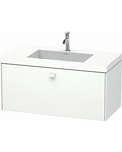 Duravit Brioso c-bonded lavabo avec sous-structure BR4602O1818, 100x48cm, Weiß Matt , trou pour robinet 2000