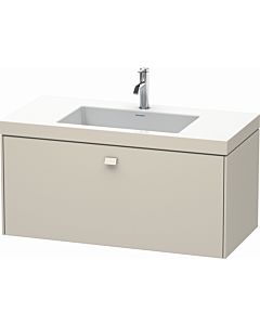 Duravit Brioso c-bonded washbasin with substructure BR4602O9191, 100x48cm, Taupe , 2000 tap hole