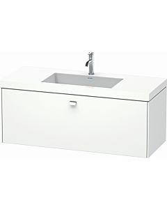 Duravit Brioso c-bonded washbasin with substructure BR4603O1018, 120x48cm, Weiß Matt / chrome, 2000 tap hole