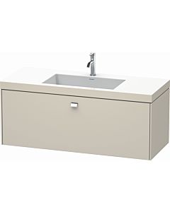 Duravit Brioso c-bonded washbasin with substructure BR4603O1091, 120x48cm, Taupe / chrome, 2000 tap hole