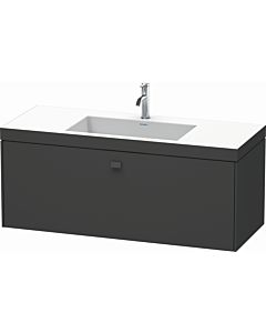 Duravit Brioso c-bonded washbasin with substructure BR4603O4949, 120x48cm, Graphit Matt , 2000 tap hole