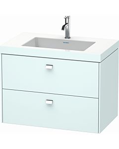 Duravit Brioso c-bonded washbasin with substructure BR4606O1009 80x48, Lichtblau Matt / chrome, 2000 Hanloch