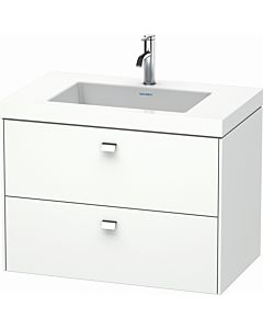 Duravit Brioso c-bonded washbasin with base BR4606O1018, 80x48cm, Weiß Matt / chrome, 2000 tap hole
