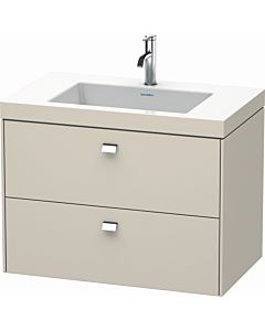 Duravit Brioso c-bonded washbasin with substructure BR4606O1091, 80x48cm, Taupe / chrome, 2000 tap hole