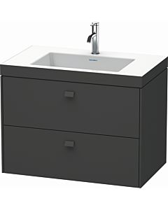Duravit Brioso c-bonded washbasin with substructure BR4606O4949, 80x48cm, Graphit Matt , 2000 Hanloch