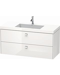Duravit Brioso c-bonded washbasin with substructure BR4608O1022, 120x48cm white high gloss / chrome, 2000 .