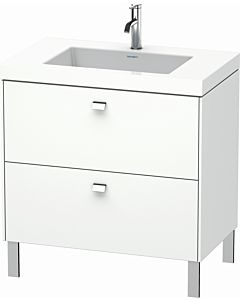 Duravit Brioso c-bonded washbasin with substructure BR4701O1018, 80x48cm, Weiß Matt / chrome, 2000 tap hole