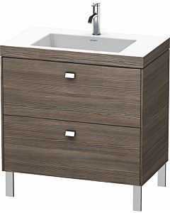 Duravit Brioso c-bonded washbasin with substructure BR4701O1051, 80x48, Pine Terra / chrome, 2000 tap hole
