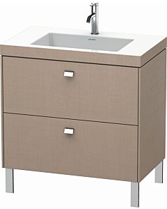 Duravit Brioso c-bonded washbasin with substructure BR4701O1075, 80x48cm, Leinen / chrome, 2000 tap hole