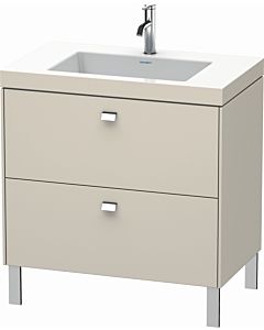 Duravit Brioso c-bonded washbasin with substructure BR4701O1091, 80x48cm, Taupe / chrome, 2000 tap hole