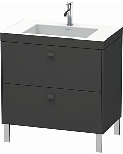 Duravit Brioso c-bonded washbasin with substructure BR4701N1051, 80x48, Pine Terra / chrome, without faucet.