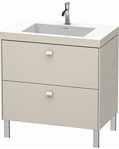 Duravit Brioso c-bonded washbasin with substructure BR4701O9191, 80x48cm, Taupe , 2000 tap hole