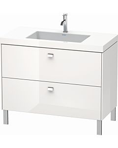 Duravit Brioso c-bonded washbasin with substructure BR4702O1022 100x48cm, white high gloss / chrome, 2000 .