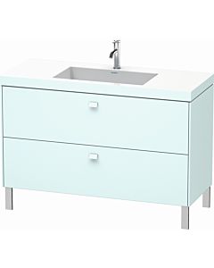 Duravit Brioso c-bonded washbasin with base BR4703O0909, 120x48cm, Lichtblau Matt , 2000 tap hole