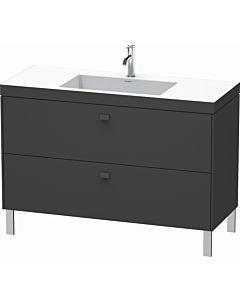 Duravit Brioso c-bonded washbasin with substructure BR4703N1051, 120x48, Pine Terra / chrome, without tap.