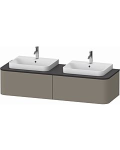 Duravit Happy D.2 Duravit Happy D.2 HP4936B9292 35.4 x 160 x 55 cm, 2 pull-outs, for furniture washbasin, on both sides, stone gray satin finish