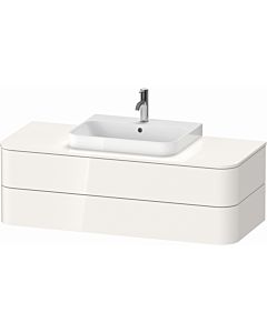 Duravit Happy D.2 Plus meuble-lavabo HP496202222 130x55cm, 2 tiroirs, pour lavabo, blanc brillant