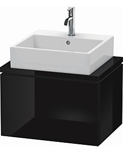 Duravit L-Cube vanity unit LC580004040 62 x 47.7 cm, black high gloss, for console, 2000 pull-out