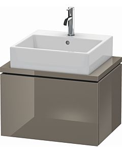 Duravit L-Cube vanity unit LC580008989 62 x 47.7 cm, flannel gray high gloss, for console, 2000 pull-out