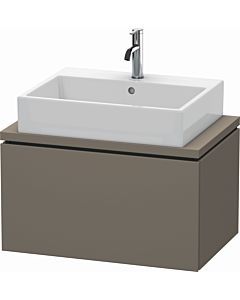Duravit L-Cube vanity unit LC580109090 72 x 47.7 cm, flannel gray silk matt, for console, 2000 pull-out