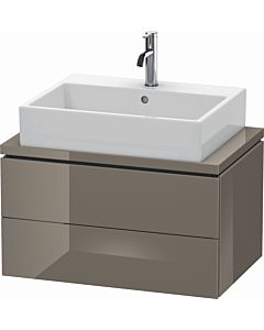 Duravit L-Cube vanity unit LC580608989 72 x 47.7 cm, flannel gray high gloss, for console, 2 drawers