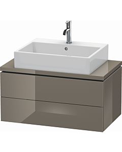Duravit L-Cube vanity unit LC580708989 82 x 47.7 cm, flannel gray high gloss, for console, 2 drawers