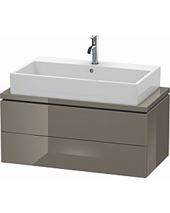 Duravit L-Cube vanity unit LC580808989 92 x 47.7 cm, flannel gray high gloss, for console, 2 drawers