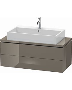 Duravit L-Cube vanity unit LC580908989 102 x 47.7 cm, flannel gray high gloss, for console, 2 drawers
