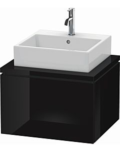 L-Cube Duravit vasque LC581004040 62 x 54,7 cm, noir brillant, pour console, 1 coulissant