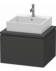 L-Cube Duravit vasque LC581004949 62 x 54,7 cm, graphite mat, pour console, 1 coulissant