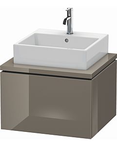 Duravit L-Cube vanity unit LC581008989 62 x 54.7 cm, flannel gray high gloss, for console, 1 pull-out