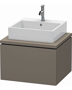 L-Cube Duravit vasque LC581009090 62 x 54,7 cm, flanelle gris soie mat, pour console, 1 coulissant