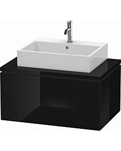 L-Cube Duravit vasque LC581204040 82 x 54,7 cm, noir brillant, pour console, 1 coulissant