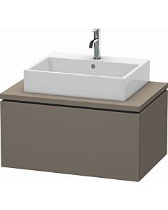 L-Cube Duravit vasque LC581209090 82 x 54,7 cm, flanelle gris soie mat, pour console, 1 coulissant