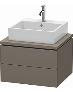 L-Cube Duravit vasque LC581509090 62 x 54,7 cm, flanelle gris soie mat, pour console, 2 tiroirs