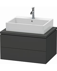 L-Cube Duravit vasque LC581604949 72 x 54,7 cm, graphite mat, pour console, 2 tiroirs