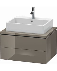 Duravit L-Cube vanity unit LC581608989 72 x 54.7 cm, flannel gray high gloss, for console, 2 drawers