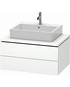 L-Cube Duravit vasque LC581701818 82 x 54,7 cm, blanc mat, pour console, 2 tiroirs
