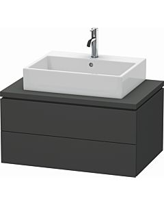 L-Cube Duravit vasque LC581704949 82 x 54,7 cm, graphite mat, pour console, 2 tiroirs