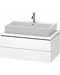 L-Cube Duravit vasque LC581801818 92 x 54,7 cm, blanc mat, pour console, 2 tiroirs