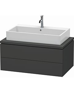 L-Cube Duravit vasque LC581804949 92 x 54,7 cm, graphite mat, pour console, 2 tiroirs