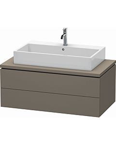 L-Cube Duravit vasque LC581909090 102 x 54,7 cm, flanelle gris soie mat, pour console, 2 tiroirs