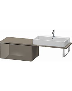 Duravit L-Cube base cabinet LC583408989 82 x 54.7 cm, flannel gray high gloss, for console, 2000 pull-out