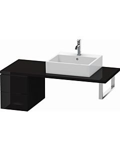 Duravit L-Cube meuble bas LC583504040 32 x 54,7 cm, noir brillant, pour console, 2 tiroirs