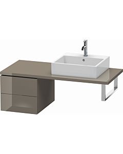Duravit L-Cube base cabinet LC583608989 42 x 54.7 cm, flannel gray high gloss, for console, 2 drawers