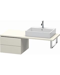 Duravit L-Cube base cabinet LC583609191 42 x 54.7 cm, matt taupe, for console, 2 drawers