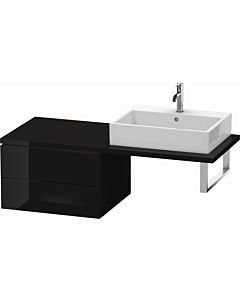 Duravit L-Cube base cabinet LC583804040 62 x 54.7 cm, black high gloss, for console, 2 drawers