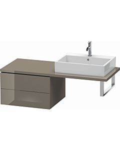 Duravit L-Cube base cabinet LC583808989 62 x 54.7 cm, flannel gray high gloss, for console, 2 drawers
