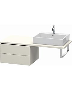 Duravit L-Cube base cabinet LC583809191 62 x 54.7 cm, matt taupe, for console, 2 drawers
